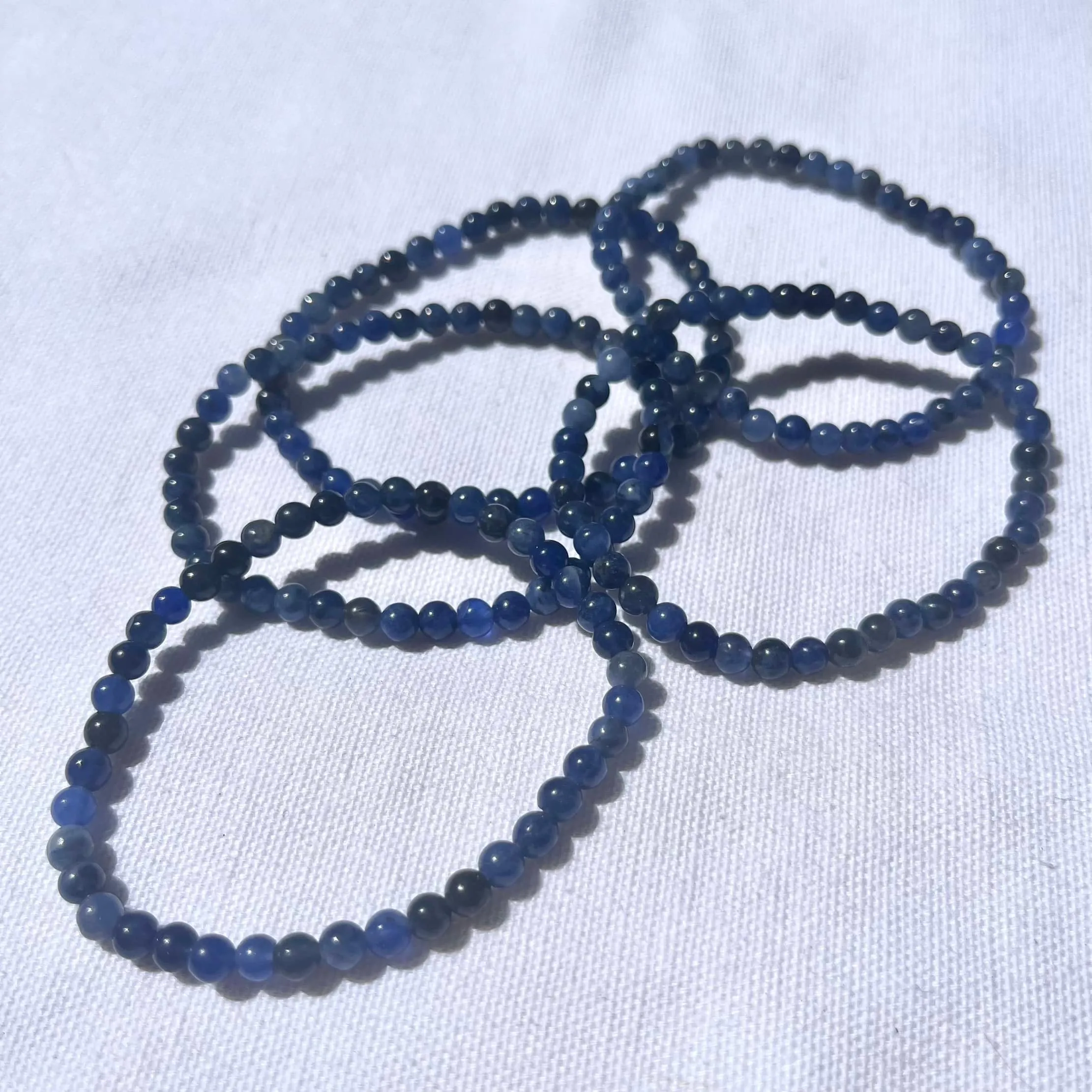 Sodalite 4mm Beaded Bracelet - Emotional Balance