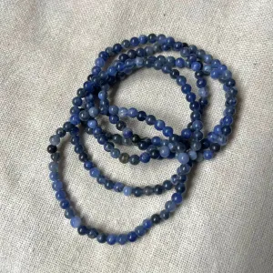 Sodalite 4mm Beaded Bracelet - Emotional Balance