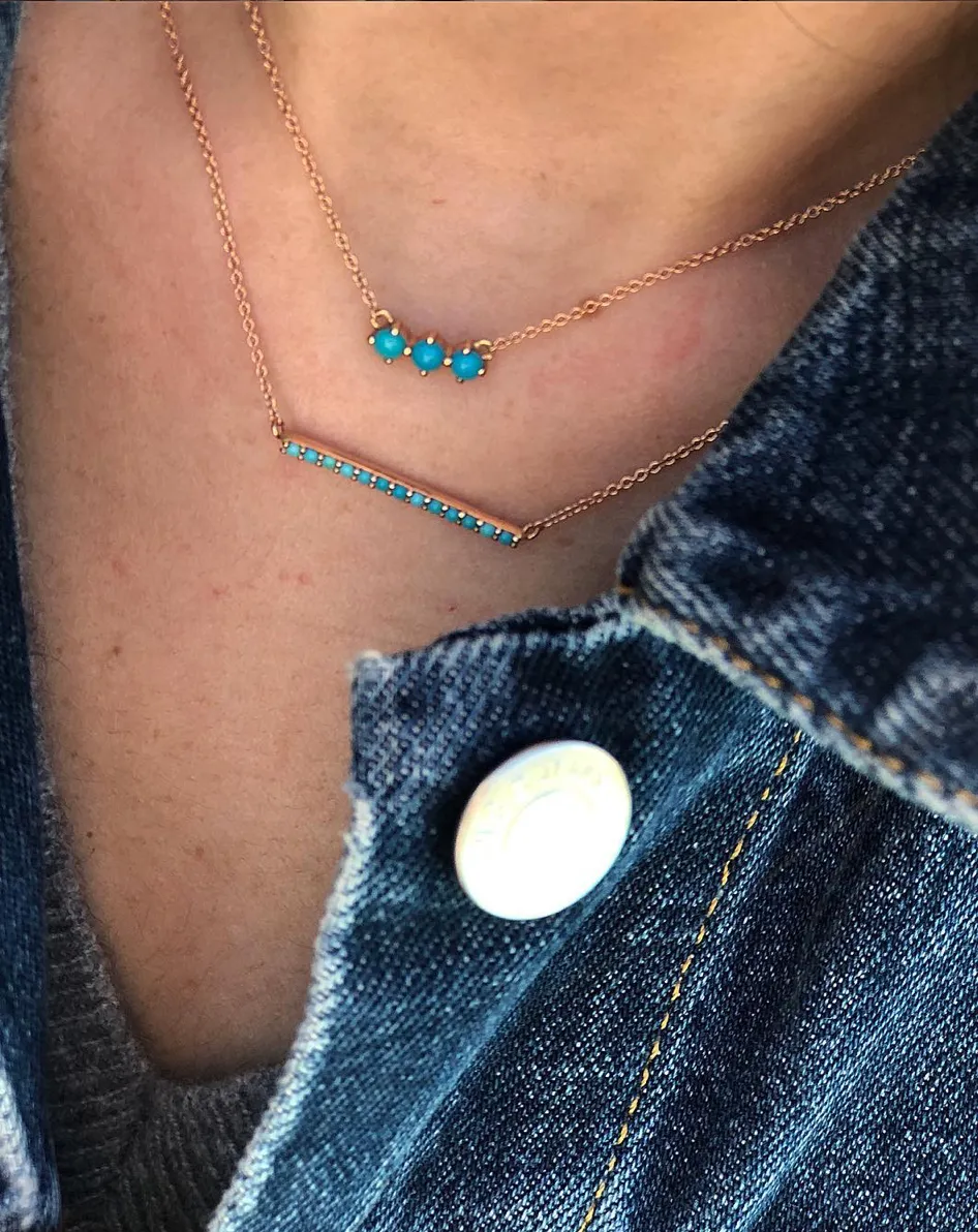 Turquoise Bar Necklace