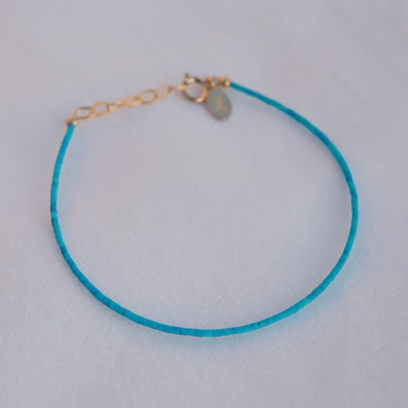 Turquoise Seed Bead Bracelet