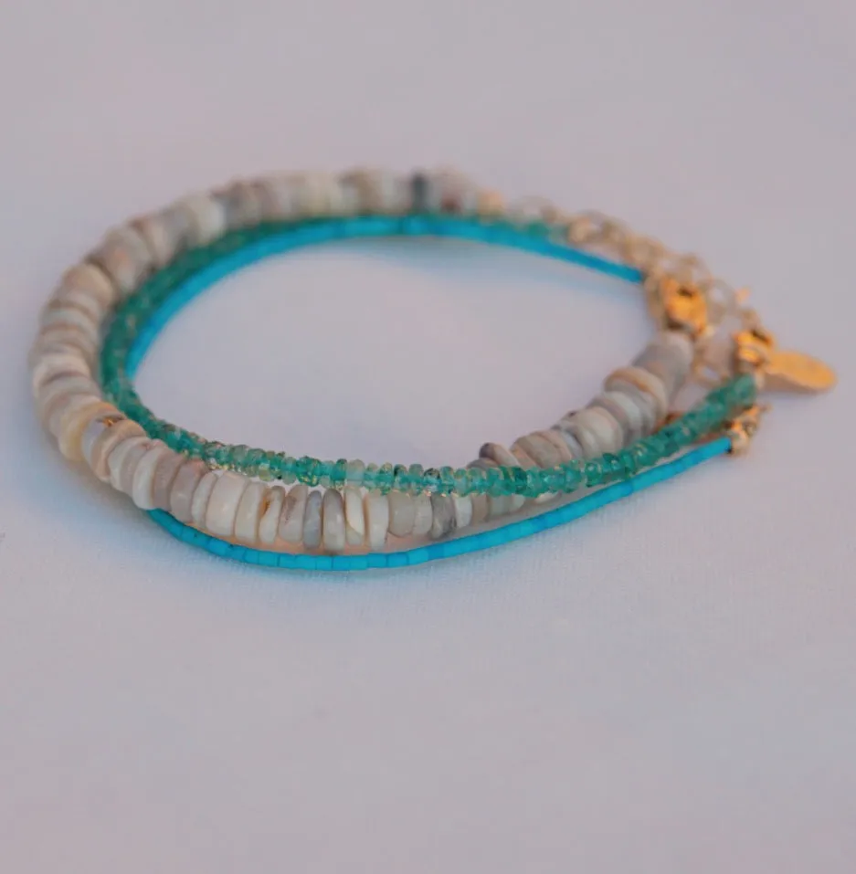 Turquoise Seed Bead Bracelet