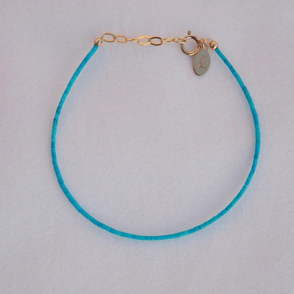 Turquoise Seed Bead Bracelet