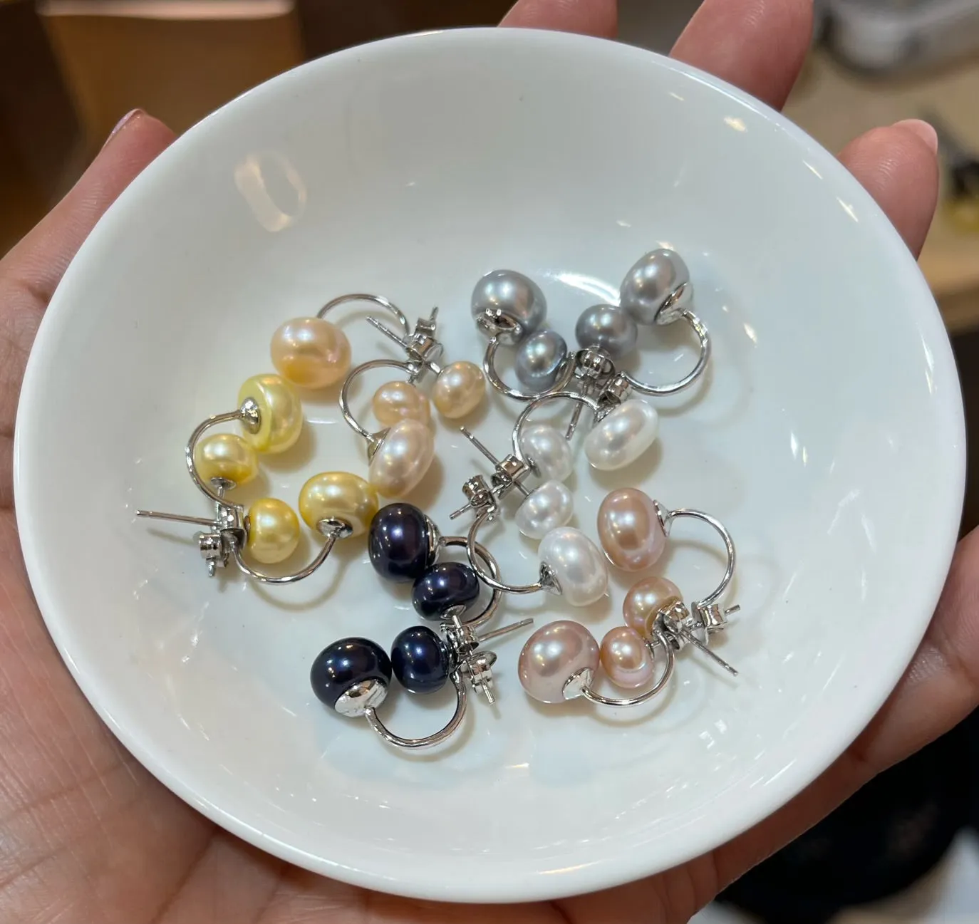 Two in One Freshwater Pearl Earrings