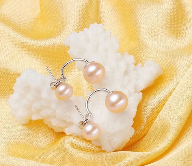 Two in One Freshwater Pearl Earrings