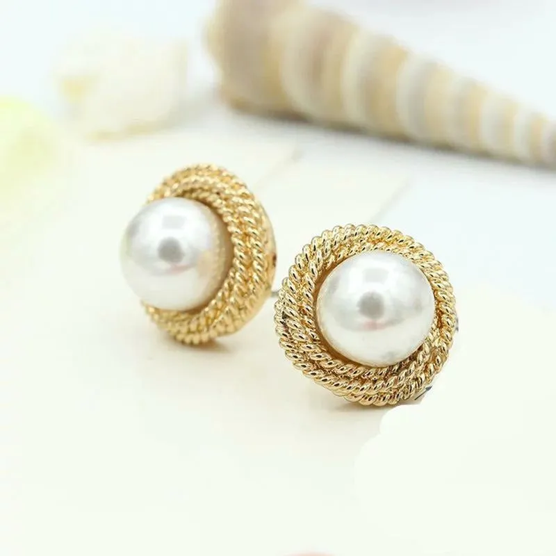 Whitley Pearl Stud - Gold